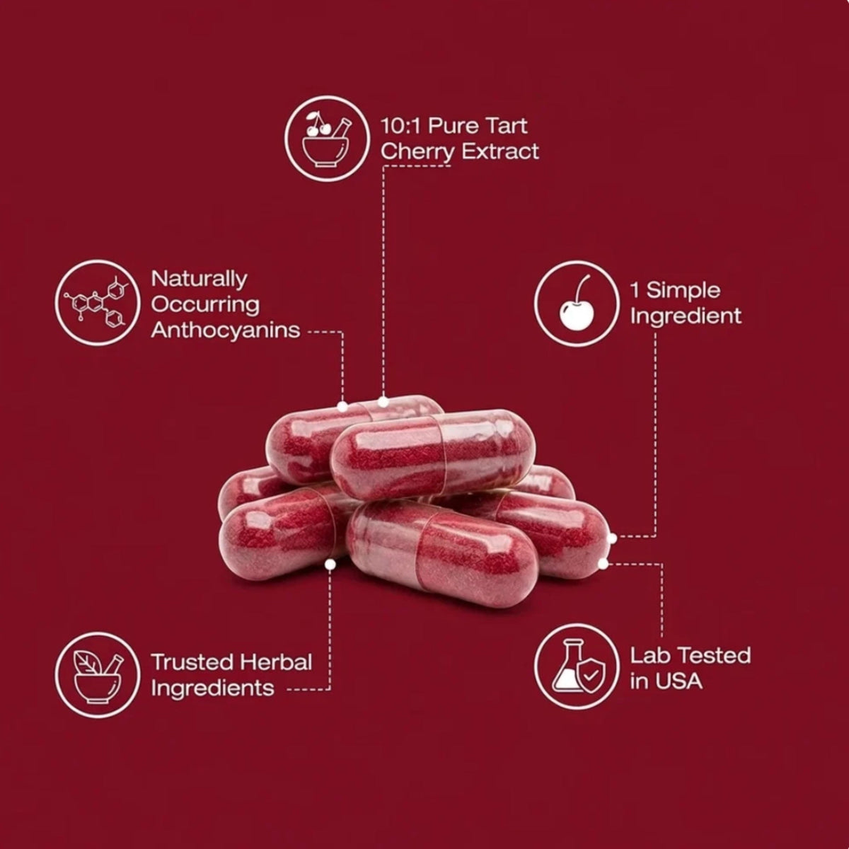 Tart cherry capsules